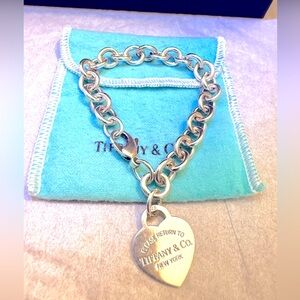 Tiffany & Co.   Please Return to Tiffany Heart Tag Charm Bracelet